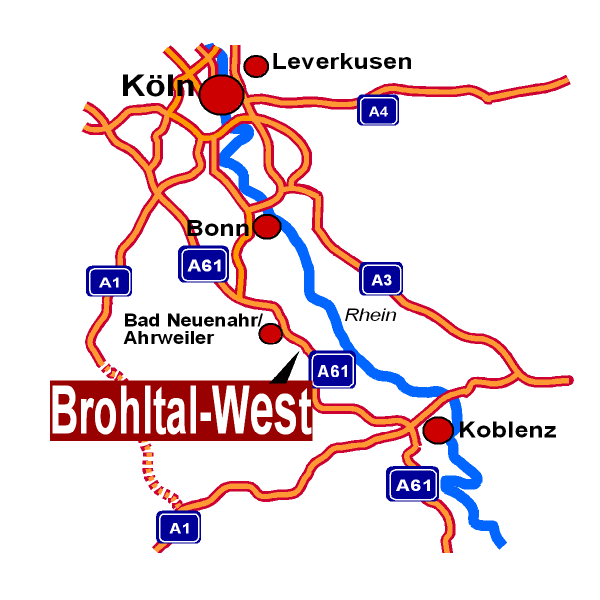 Brohltal-West, Rasthaus an der Autobahn A61 Fahrtrichtung Süd